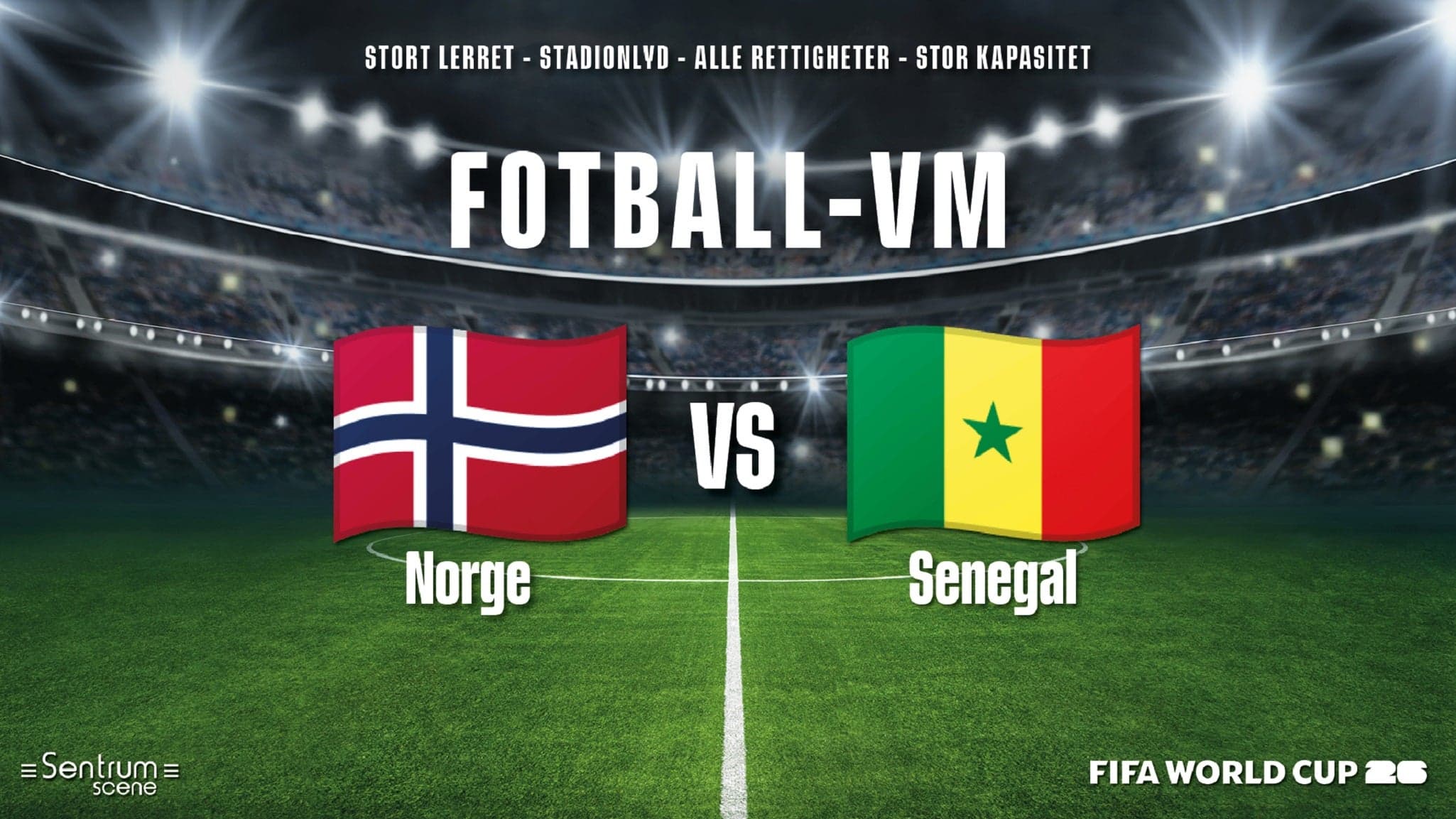 Fotball-VM på Sentrum Scene: Norge - Senegal