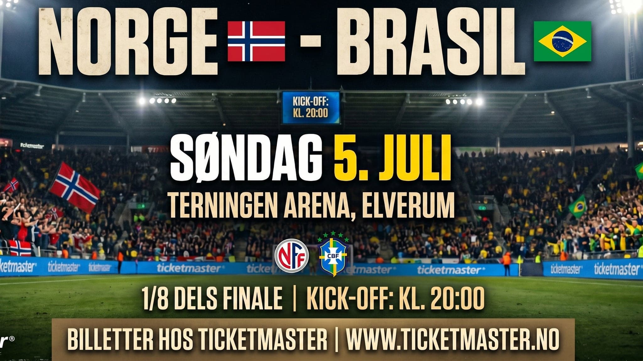 Norge - Brasil - Terningen Arena
