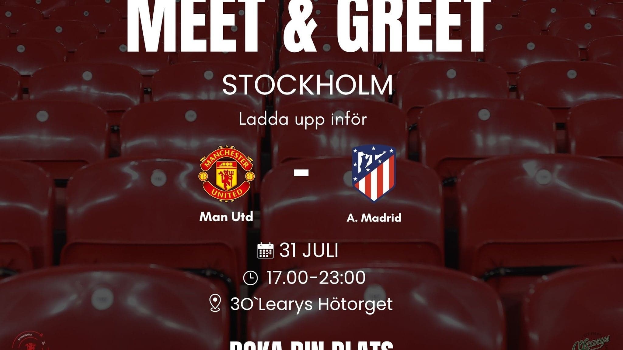MEET & GREET PÅ O`LEARYS PÅ HÖTORGET